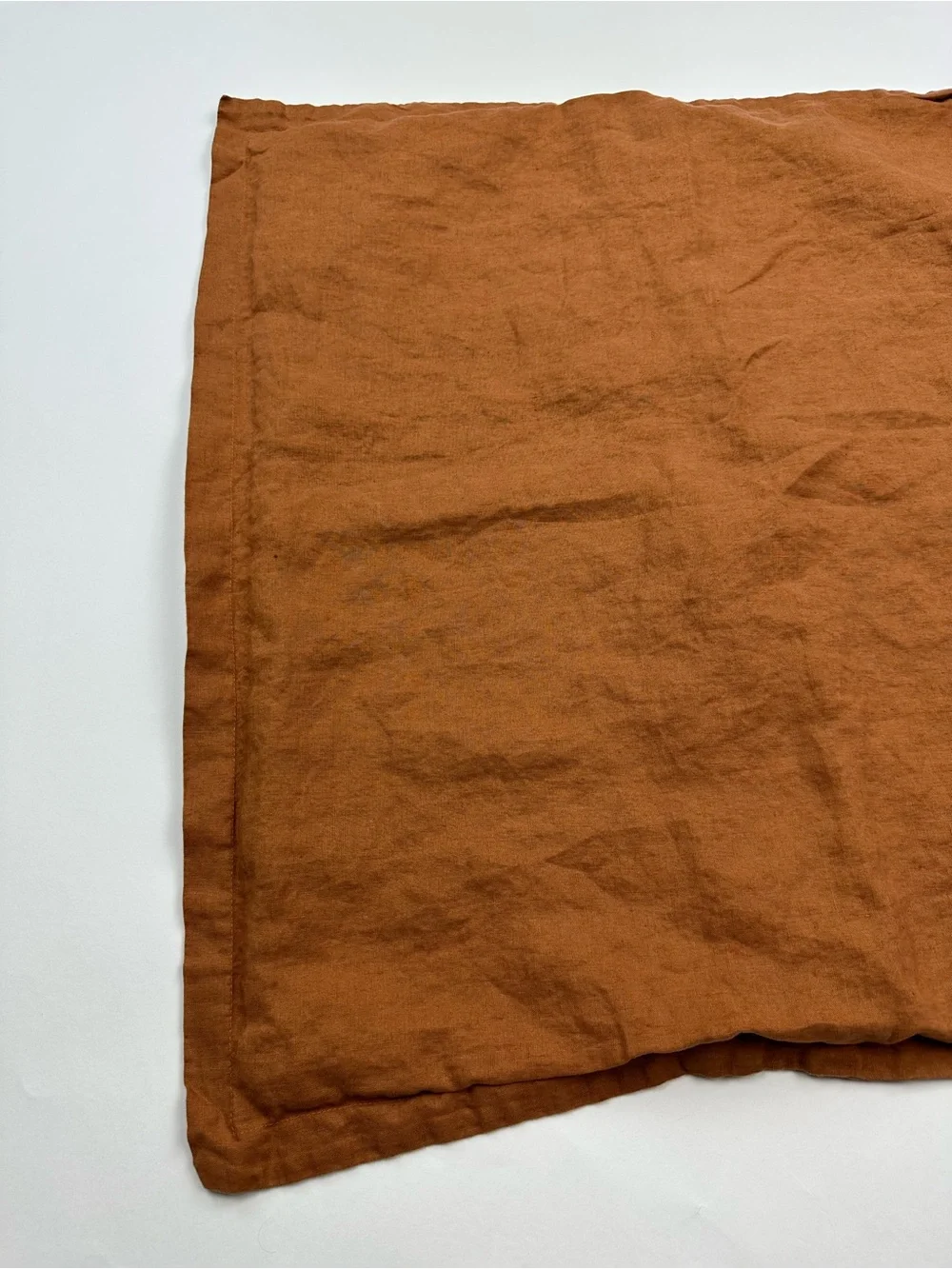 Quince Linen Terracotta Euro Sham Pillowcase Bedding